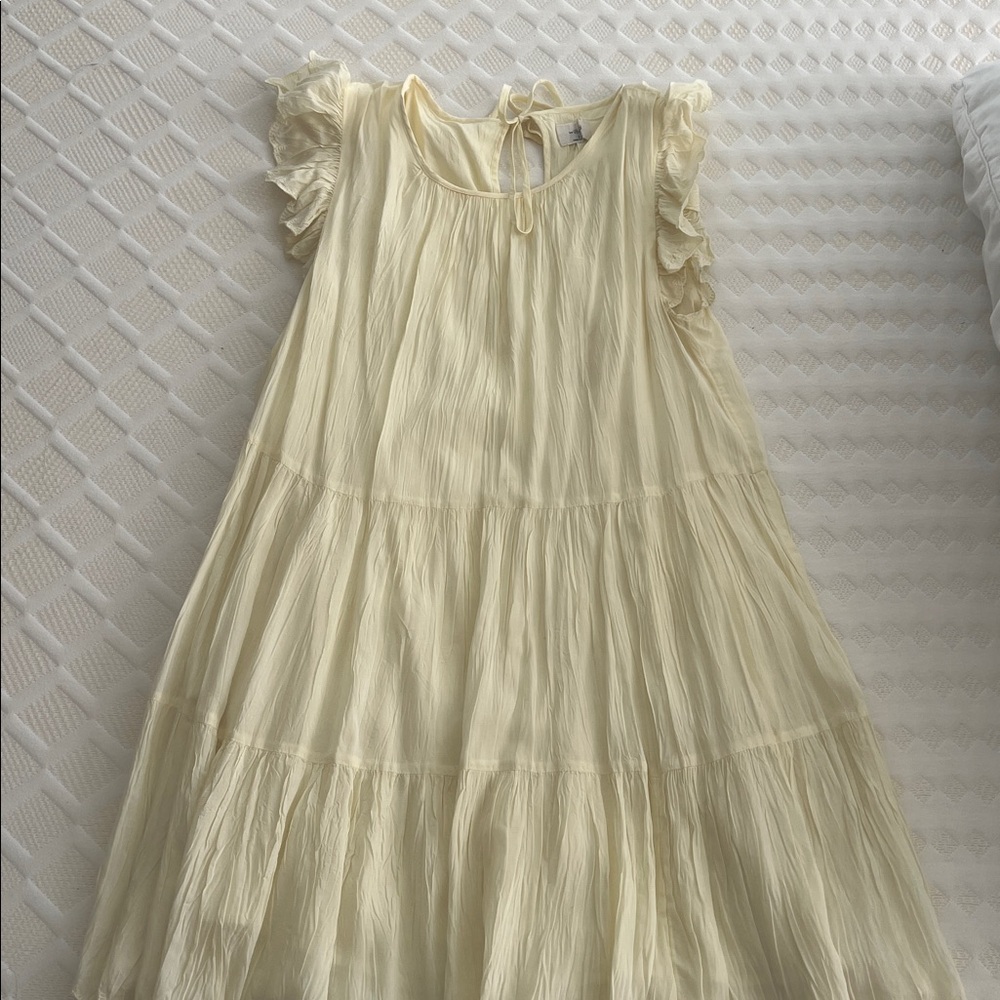 Wilfred yellow baby doll dress size small